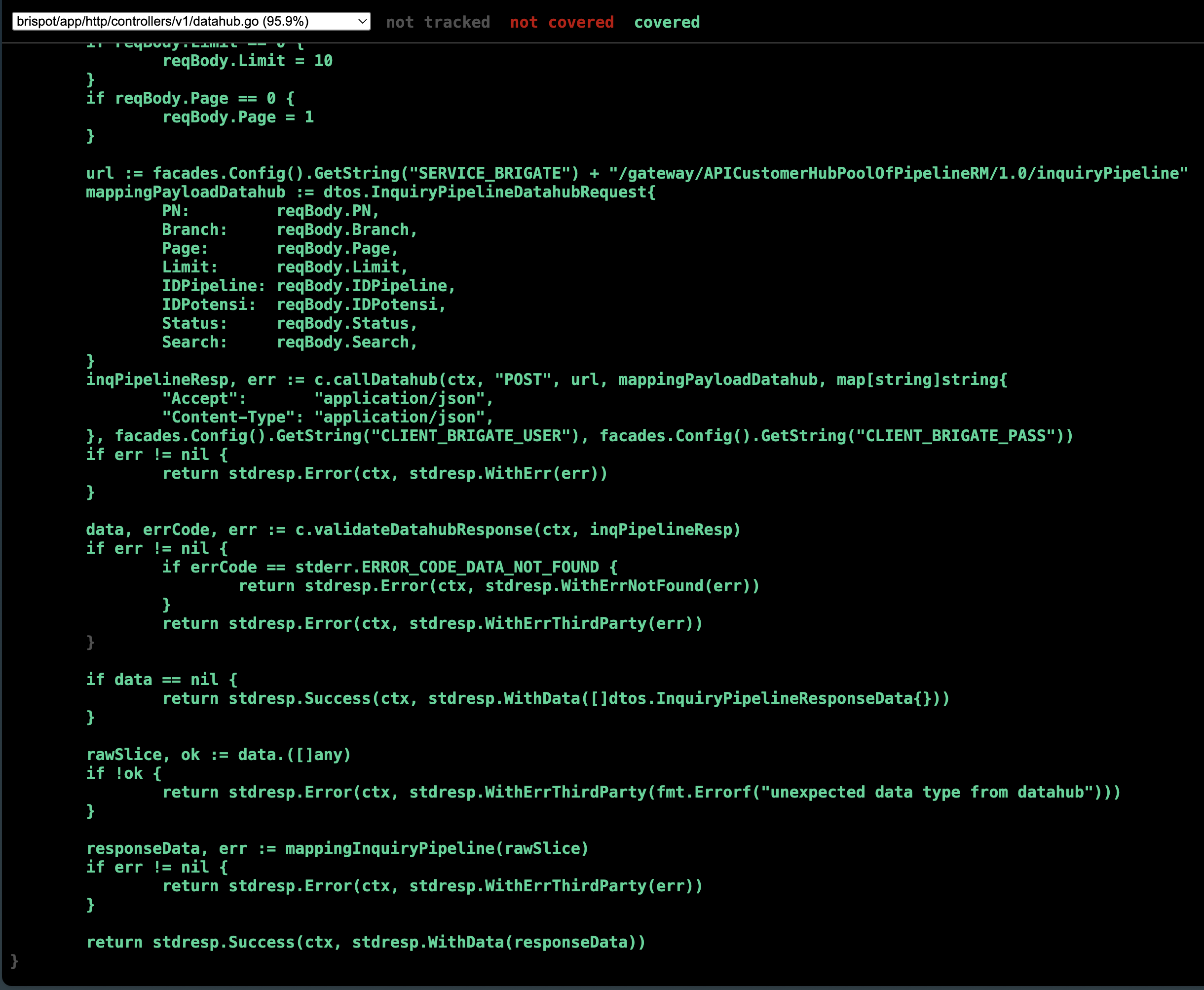 Screenshot sample Unit Test